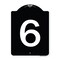 Signmission Sign with Number 6 Heavy-Gauge Aluminum Architectural Sign, 24" x 18", BW-1824-22893 A-DES-BW-1824-22893 - alternate 1